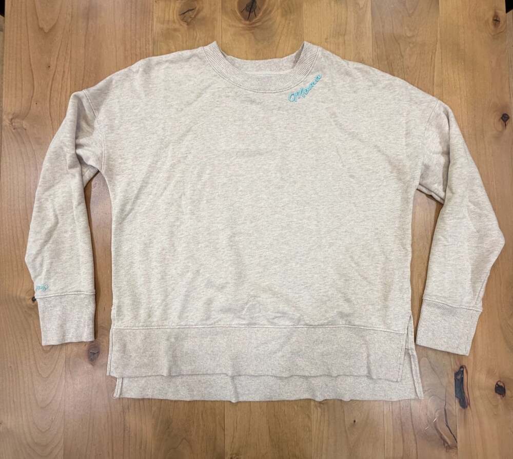 Time And Tru Sweatshirt Size M 8-10 Beige Mama Embroidered